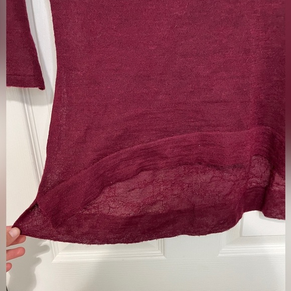 Kuna Peruvian Baby Alpaca Luxury High Low Semi-Sheer Sweater Size US M MSRP $300 - Picture 9 of 10